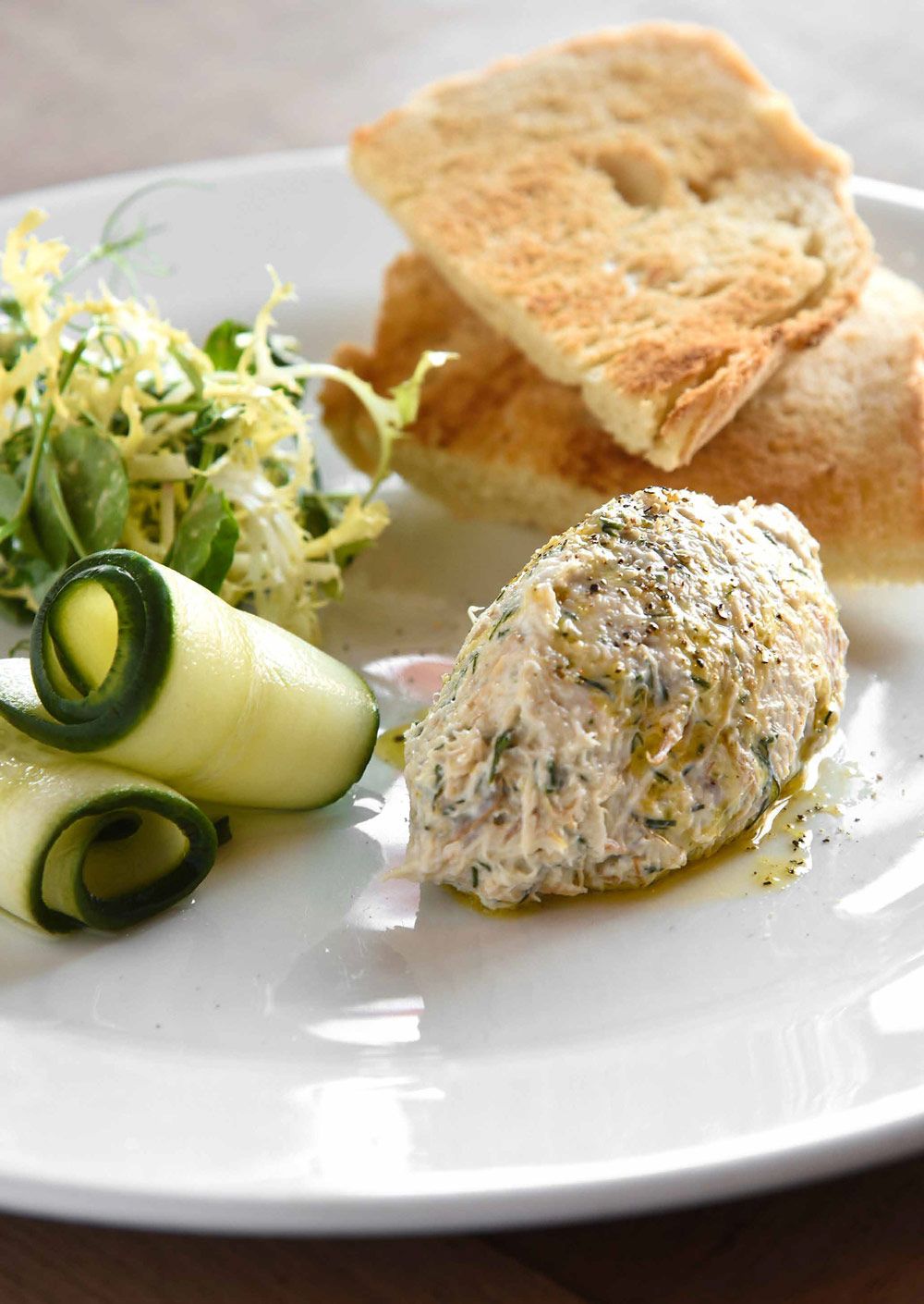 SMOKED MACKEREL PATE WITH PICKLED CUCUMBER